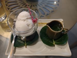 Matcha coconut ice cream 🍦 🥥 afogoto 🍵 at Sweet Sisters Cafe in Koh Samui