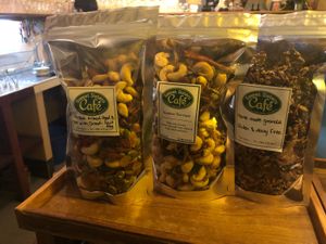 Roasted mix seeds, snacks and the granola.  at Sweet Sisters Cafe in Koh Samui