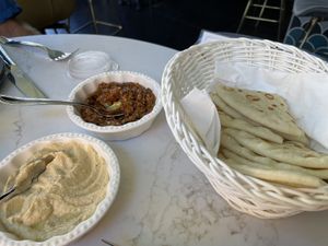 Lunch portion sizes  at Mimoza Mediterranean Restaurant in San Diego