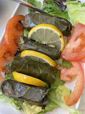 5 dolmas - main menu not lunch  at Mimoza Mediterranean Restaurant in San Diego