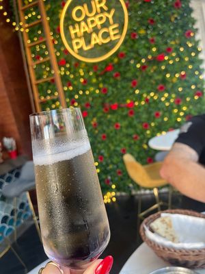 Lavender mimosa  at Mimoza Mediterranean Restaurant in San Diego