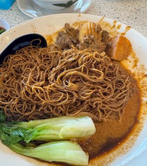 Curry Rendang with Wanton Mee  at Hailam Vege Kopitiam - Jalan Cheras 海南头 素食咖啡馆 | 蕉赖分店  in Cheras
