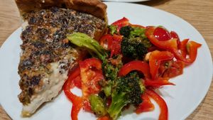 Quiche with veggies at ZEITGEIST Café in Lyon