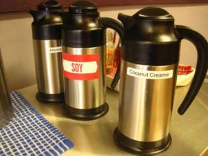 Vegan milks! at VO2 Vegan Cafe in Cambridge