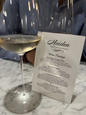 Winter tasting menu arrives!  The wine pairings  at Maiden: Fine Plants & Spirits in Fort Worth