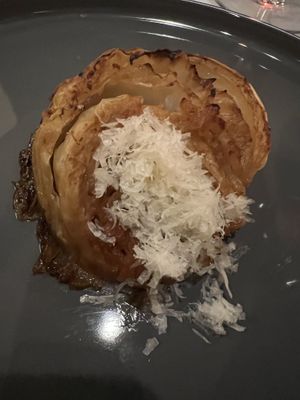 Next: amazing cabbage - so tender  at Maiden: Fine Plants & Spirits in Fort Worth