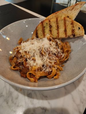 Seasonal pasta...bolognese alla vodka (unbelievably delicious) at Maiden: Fine Plants & Spirits in Fort Worth