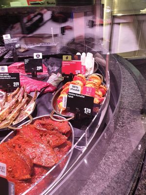 Vegetable potato spit at REWE Markt Altstadt-Lehel in Munich