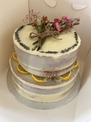 Lemon Sponge cake with Vanilla Buttercream - for events, please email aveganaffair@yahoo.com or DM us on socials: @aveganaffair  at A Vegan Affair in Cramlington