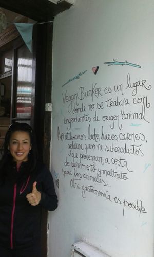 Comida barata y rápida  at Vegan Bunker in Santiago