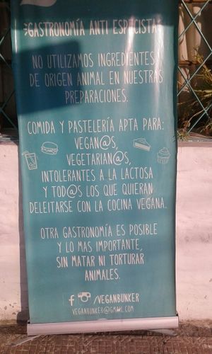 100%vegan at Vegan Bunker in Santiago