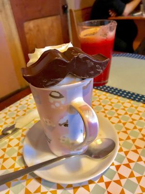 Café con Bigotes @drnicosoto at Vegan Bunker in Santiago