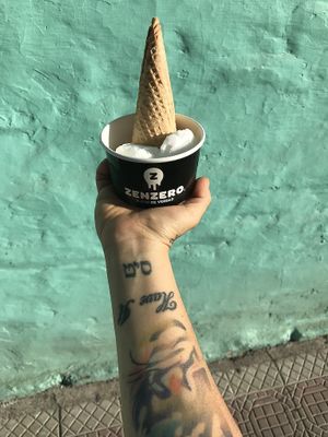 Zen Zero Ice cream at Vegan Bunker in Santiago