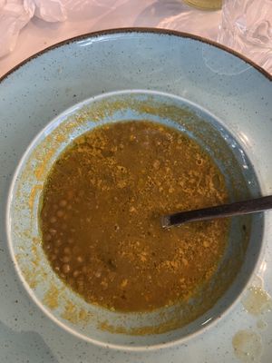 Lentil soup  at To Steki sti Gonia in Himare
