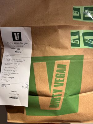  at Dirty Vegan Burgers by Taster  in East London