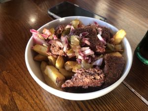 Loaded vegan fries  at The Bluebrick in Wolverhampton