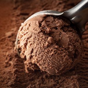 Gelato de chocolate semiamargo con leche de soya at Germina Cafetería in Mexico City