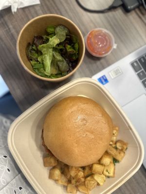 Vegan Chilli Burger. One of my favorite dishes at Petiole  at Petiole Cafe in Janabiyah