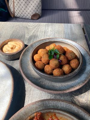 Fried Olives at Petiole Cafe in Janabiyah