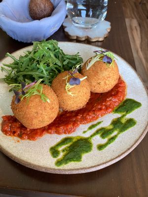 Papa Rellenos at Petiole Cafe in Janabiyah