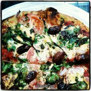 Greek Lover Pizza at Garden Grill Cafe in Wichita