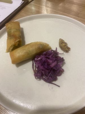 vegan fried spring rolls   at Tachibana Saryou in Kisarazu