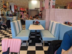 Booth at Stacys' Diner in Copenhagen