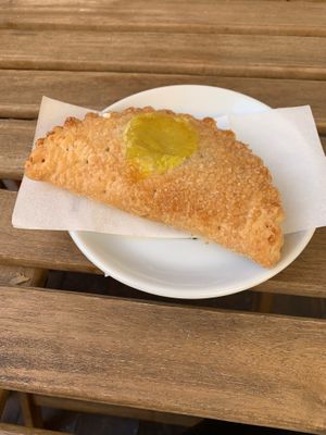 Sfogia alla crema - the cream inside is amazing. at 4 Amici al Bar in Livorno