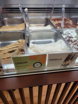 Lemon sorbet yummy at Venchi Chocolate & Gelato Columbus Circle  in New York City