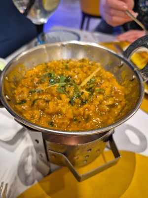 Aubergine curry dish at Delhi Darbar in Tenerife