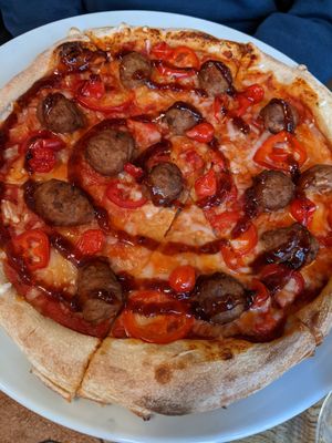 Vegan balls of fire with red pepper jam at One Canon in Edinburgh