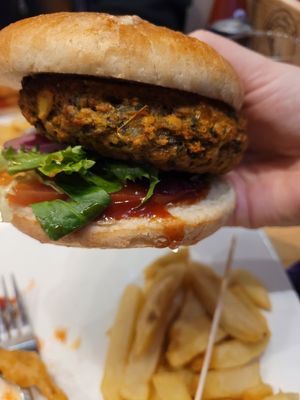 Vegan Burger at The Australia in Porthmadog