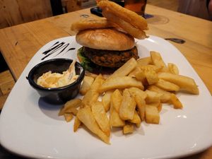 Vegan Burger at The Australia in Porthmadog