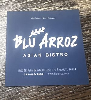 Great location #Veganuary at Blu Arroz Asian Bistro in Stuart