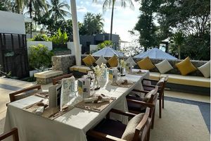 Season restaurant outdoor sea view  terrace at The Seasons Restaurant in Takua Thung