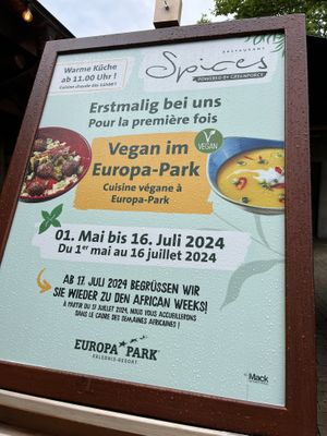 Currently the entire restaurant is vegan   at Europa Park - SPICES - Cuisines du Monde in Rust