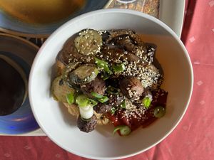 Hummus veggie and vegan meatball bowl  at Europa Park - SPICES - Cuisines du Monde in Rust