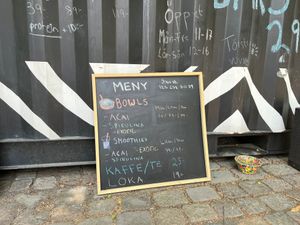 Menu at bär in Gothenburg