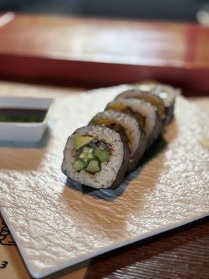 Vegetable sushi as named on the menu  at Gora Brewery & Grill in Hakone