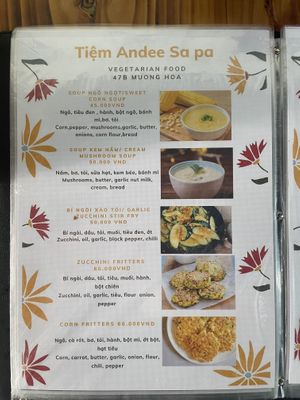 Vegetarian menu   at Andee Sapa Restaurant - Buffet Grill Hotpot & Vegan Food in Lao Cai