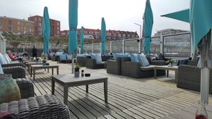 Terrace at Spice Beach Club in The Hague