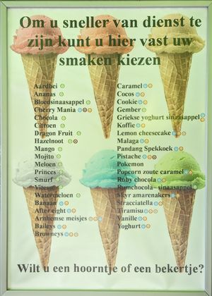 flavors at Ijssalon Buongiorno  in Arnhem
