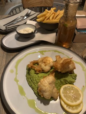 Baked cauliflower with fries - 22€  at Strandschuppen in Busum