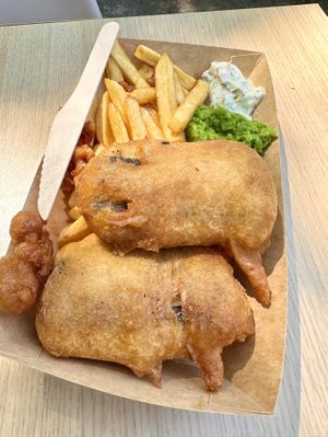Tofish & Chips  at Fed By Plants in South East London