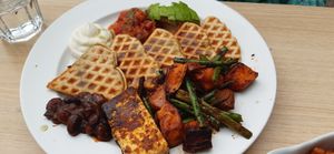 Buckwheat waffles at Fed By Plants in South East London