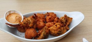 Bean and lentil fritters at Fed By Plants in South East London