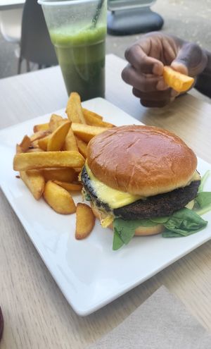 Burger at Fed By Plants in South East London