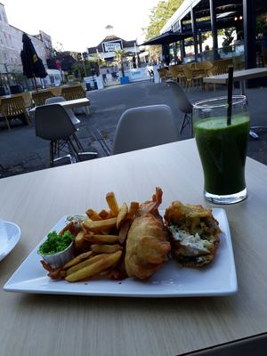 Tof'ish and chips at Fed By Plants in South East London