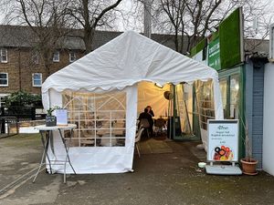 Outside dining  at Fed By Plants in South East London