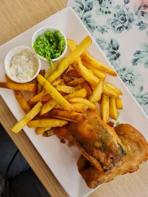 Tofish and chips at Fed By Plants in South East London